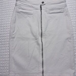7 For all Mankind White Skirt with Front Zipper